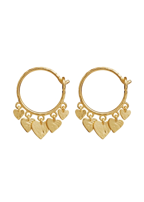 Zusa earrings Forgyldt Maanesten 